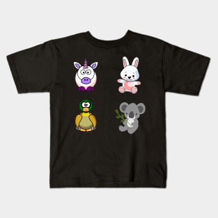 Cute Animal Sticker Pack Kids T-Shirt